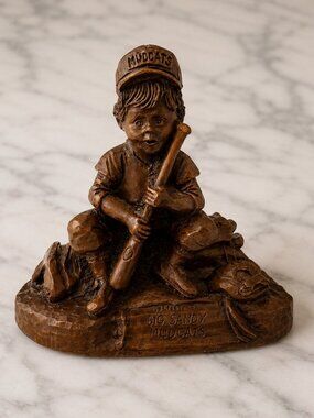 Vintage Red Mill Mfg. “Big Sandy Mudcats” Baseball Figurine Sculpture